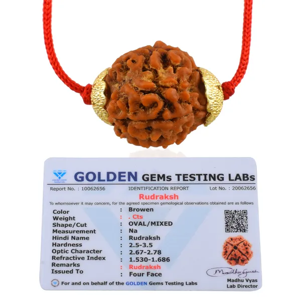 4_Mukhi_Nepali_Rudraksha_Gold_Plated_Pendant_With_Spetic_Crystal_Shivling_|_Astrological_Natural_&_Certified_for_Men_&_Women