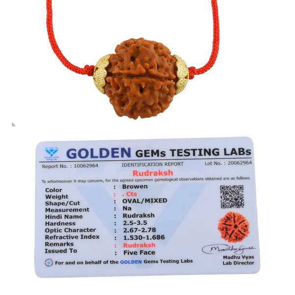 5_Mukhi_Nepali_Rudraksha_Gold_Plated_Pendant_With_Spetic_Crystal_Shivling_|_Astrological_Natural_&_Certified_for_Men_&_Women