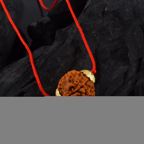 5_Mukhi_Nepali_Rudraksha_Gold_Plated_Pendant_With_Spetic_Crystal_Shivling_|_Astrological_Natural_&_Certified_for_Men_&_Women