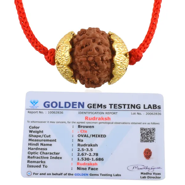 9_Mukhi_Nepali_Rudraksha_gold_Plated_Pendant_With_Spetic_Crystal_Shivling_|_Astrological_Natural_&_Certified_for_Men_&_Women