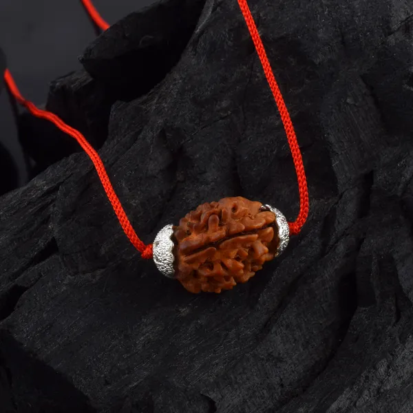 3_Mukhi_Nepali_Rudraksha_Silver_Plated_Pendant_With_Spetic_Crystal_Shivling_|_Astrological_Natural_&_Certified_for_Men_&_Women
