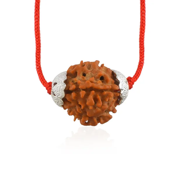 4_Mukhi_Nepali_Rudraksha_Silver_Plated_Pendant_With_Spetic_Crystal_Shivling_|_Astrological_Natural_&_Certified_for_Men_&_Women