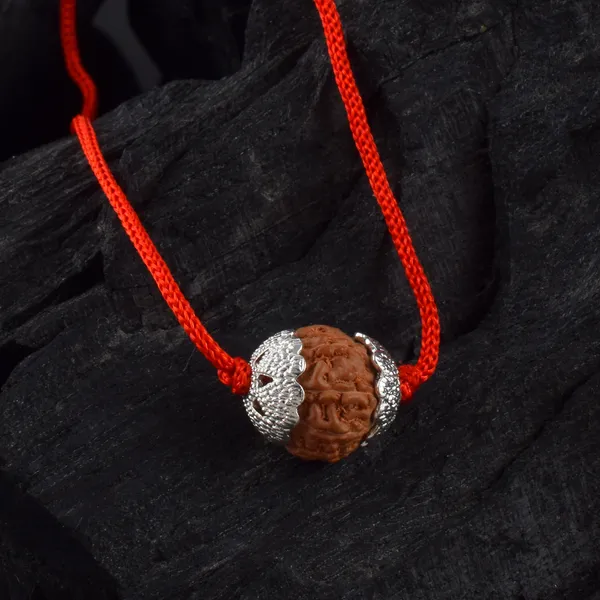 9_Mukhi_Nepali_Rudraksha_silver_Plated_Pendant_With_Spetic_Crystal_Shivling_|_Astrological_Natural_&_Certified_for_Men_&_Women