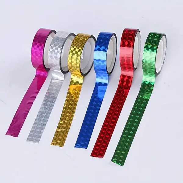 Multicolor_Holographic_Shining_Cello_Tapes_For_Diy_|_Art_&_Craft_|_Scrapbooking_|_Decoration_|_Gift_Wrapping_|_Birthday_Card_(2_Pcs_Each_Color)_(Pack_Of_12)