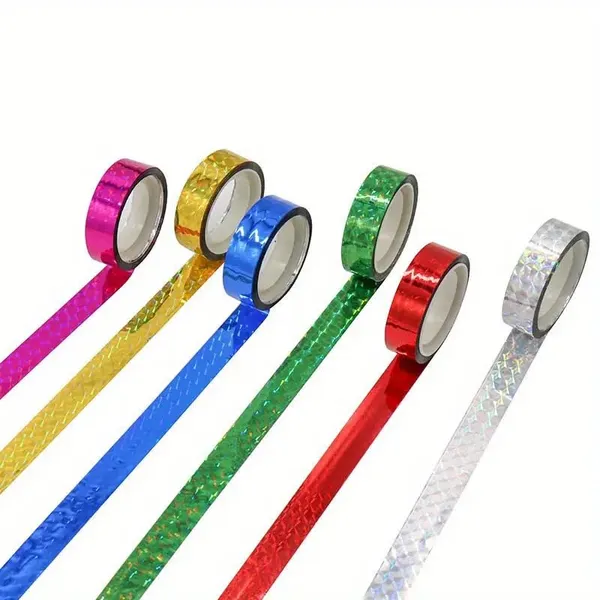 Multicolor_Holographic_Shining_Cello_Tapes_For_Diy_|_Art_&_Craft_|_Scrapbooking_|_Decoration_|_Gift_Wrapping_|_Birthday_Card_(2_Pcs_Each_Color)_(Pack_Of_12)