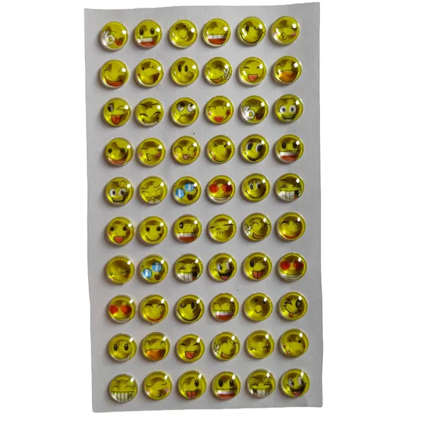 Yellow_Crystal_Smiley_Emoji_Face_Expression_Funny_Art_&_Craft_School_Teachers_Office_Stickers_(Sheet_Of_2)