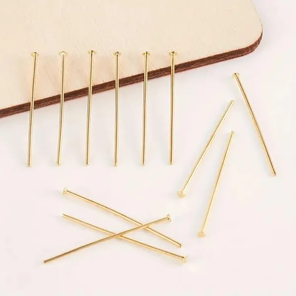 Golden_Head_Pin_For_Jewellery_Making_|_Crafts_|_Earrings_|_Art_And_Craft_|_Diy_Projects_(200_Pcs)_(2.5_Cm)