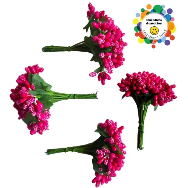 Pink_Artificial_Pollen_Flower_For_Diy_Craft_|_Jewellery_Making_|_Hair_Accessories_|_Home_Decoration
