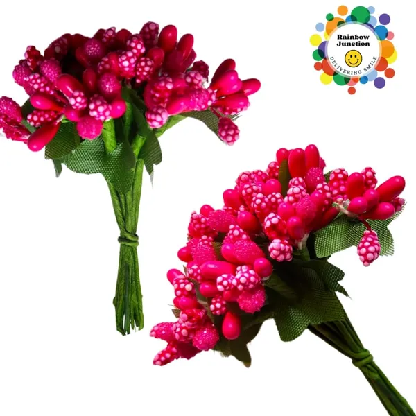 Pink_Artificial_Pollen_Flower_For_Diy_Craft_|_Jewellery_Making_|_Hair_Accessories_|_Home_Decoration