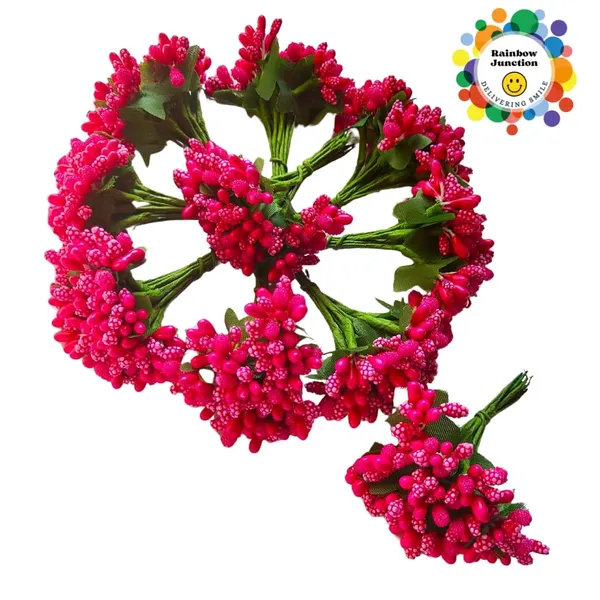 Pink_Artificial_Pollen_Flower_For_Diy_Craft_|_Jewellery_Making_|_Hair_Accessories_|_Home_Decoration