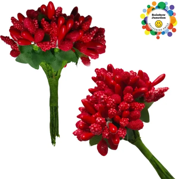 Red_Artificial_Pollen_Flower_For_Diy_Craft_|_Jewellery_Making_|_Hair_Accessories_|_Home_Decoration