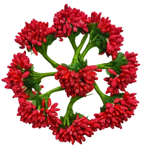 Red_Artificial_Pollen_Flower_For_Diy_Craft_|_Jewellery_Making_|_Hair_Accessories_|_Home_Decoration