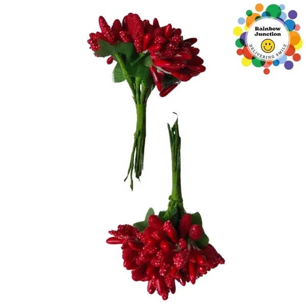 Red_Artificial_Pollen_Flower_For_Diy_Craft_|_Jewellery_Making_|_Hair_Accessories_|_Home_Decoration