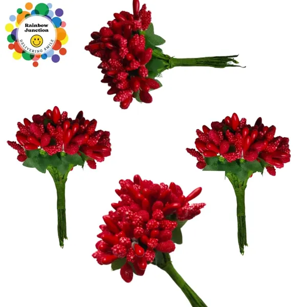 Red_Artificial_Pollen_Flower_For_Diy_Craft_|_Jewellery_Making_|_Hair_Accessories_|_Home_Decoration