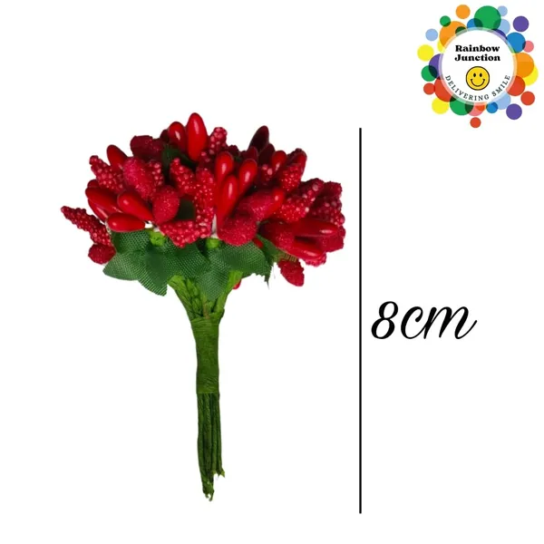 Red_Artificial_Pollen_Flower_For_Diy_Craft_|_Jewellery_Making_|_Hair_Accessories_|_Home_Decoration