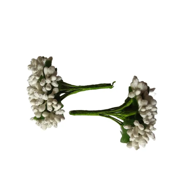 White_Artificial_Pollen_Flower_For_Diy_Craft_|_Jewellery_Making_|_Hair_Accessories_|_Home_Decoration