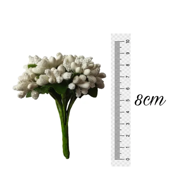 White_Artificial_Pollen_Flower_For_Diy_Craft_|_Jewellery_Making_|_Hair_Accessories_|_Home_Decoration