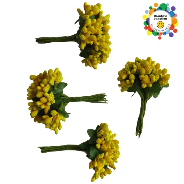 Yellow_Artificial_Pollen_Flower_For_Diy_Craft_|_Jewellery_Making_|_Hair_Accessories_|_Home_Decoration