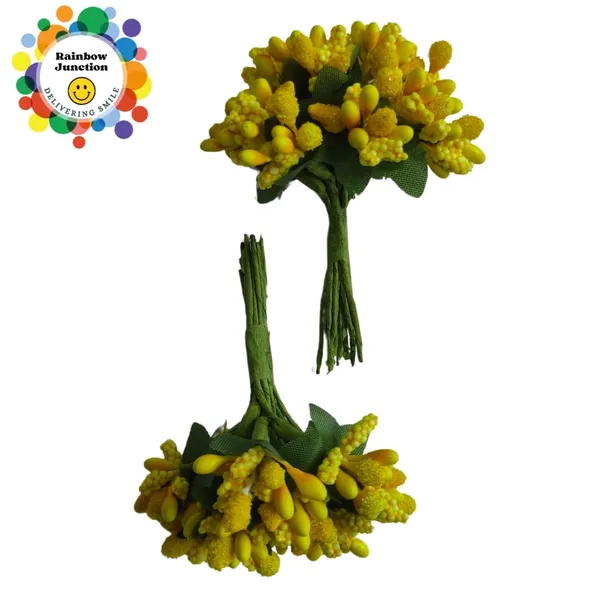 Yellow_Artificial_Pollen_Flower_For_Diy_Craft_|_Jewellery_Making_|_Hair_Accessories_|_Home_Decoration