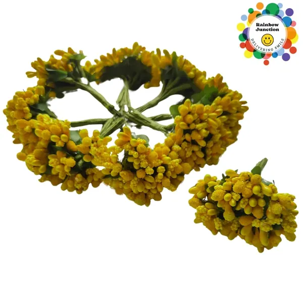 Yellow_Artificial_Pollen_Flower_For_Diy_Craft_|_Jewellery_Making_|_Hair_Accessories_|_Home_Decoration