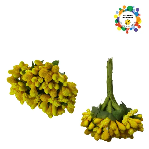 Yellow_Artificial_Pollen_Flower_For_Diy_Craft_|_Jewellery_Making_|_Hair_Accessories_|_Home_Decoration