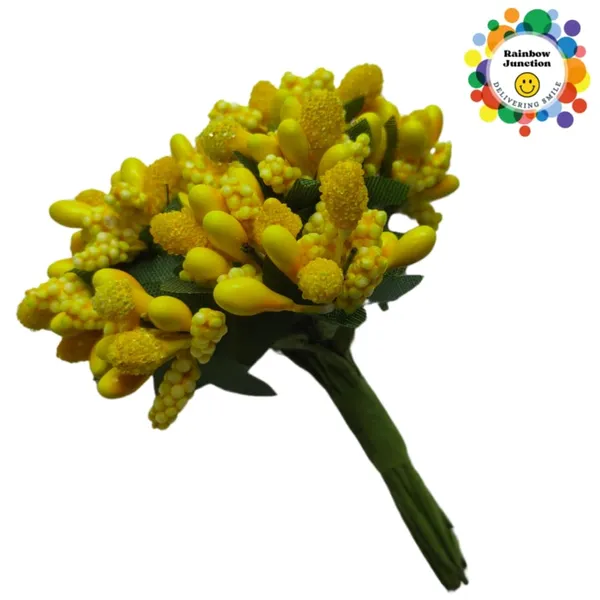 Yellow_Artificial_Pollen_Flower_For_Diy_Craft_|_Jewellery_Making_|_Hair_Accessories_|_Home_Decoration