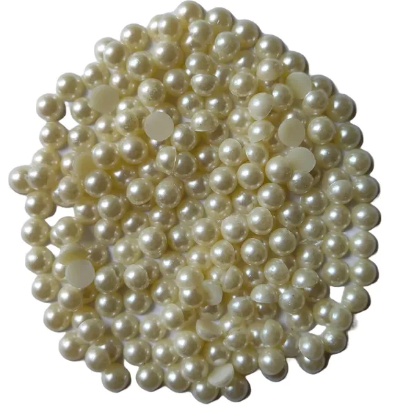 Ivory_Artificial_Flat_Back_Pearl_For_Artificial_Jewellery_Making_|_Crafting_|_Scrap_Booking_|_Beading_|_Hand_Embroidery_Materials_Diy_Jewellery