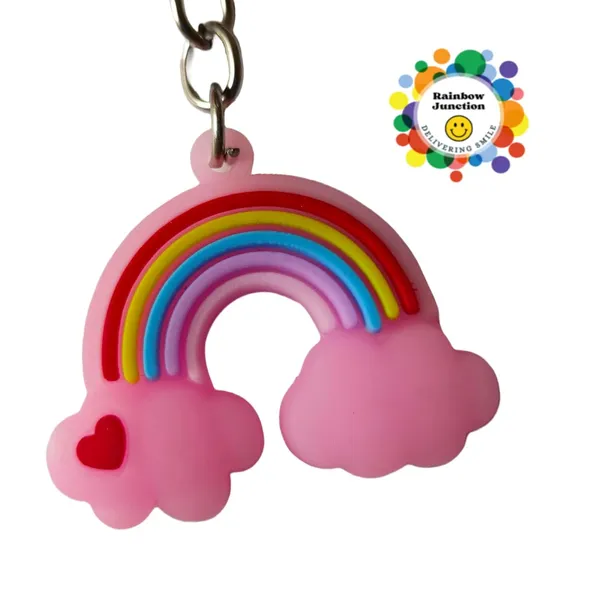 Rainbow_Pink_3D_Silicone_Premium_Key_Rings_Suitable_For_Car_Bike_Key_Chains_|_Bag_Charms_|_Gifts_(Pack_Of_2)_(8_X_2_X_4_Cm)