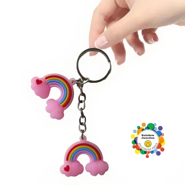 Rainbow_Pink_3D_Silicone_Premium_Key_Rings_Suitable_For_Car_Bike_Key_Chains_|_Bag_Charms_|_Gifts_(Pack_Of_2)_(8_X_2_X_4_Cm)