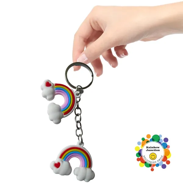 Rainbow_White_3D_Silicone_Premium_Key_Rings_Suitable_For_Car_Bike_Key_Chains_|_Bag_Charms_|_Gifts_(Pack_Of_2)_(8_X_2_X_4_Cm)