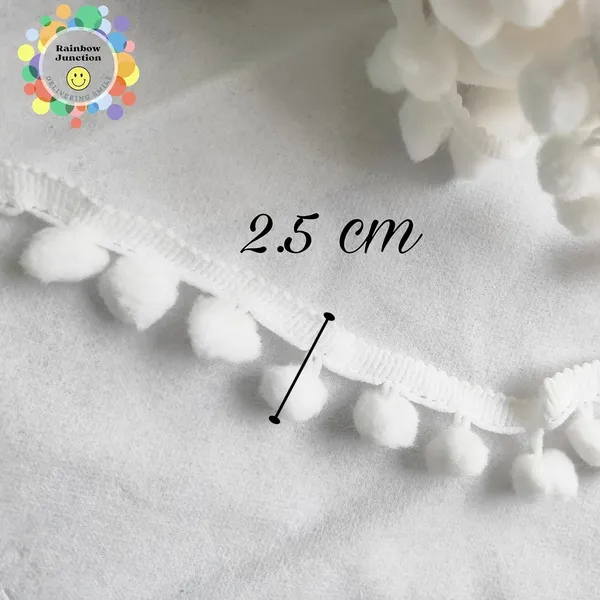 White_Pom_Pom_Lace_|_Mini_Bobble_Ball_Fringe_Braid_Lace_Trimming_For_Diy_|_Art_|_Craft_(10_Mtr)