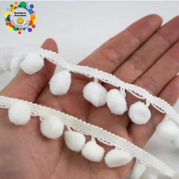 White_Pom_Pom_Lace_|_Mini_Bobble_Ball_Fringe_Braid_Lace_Trimming_For_Diy_|_Art_|_Craft_(10_Mtr)