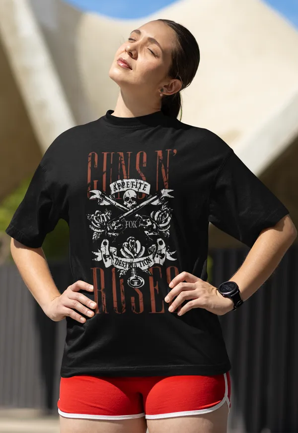 Black_Pure_Cotton_Oversized_Drop_Shoulder_Unisex_T-shirt_With_240_GSM_(Guns_N_Roses)