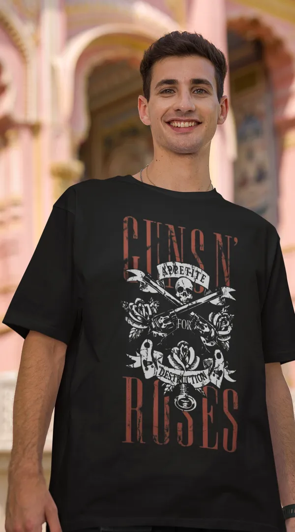 Black_Pure_Cotton_Oversized_Drop_Shoulder_Unisex_T-shirt_With_240_GSM_(Guns_N_Roses)