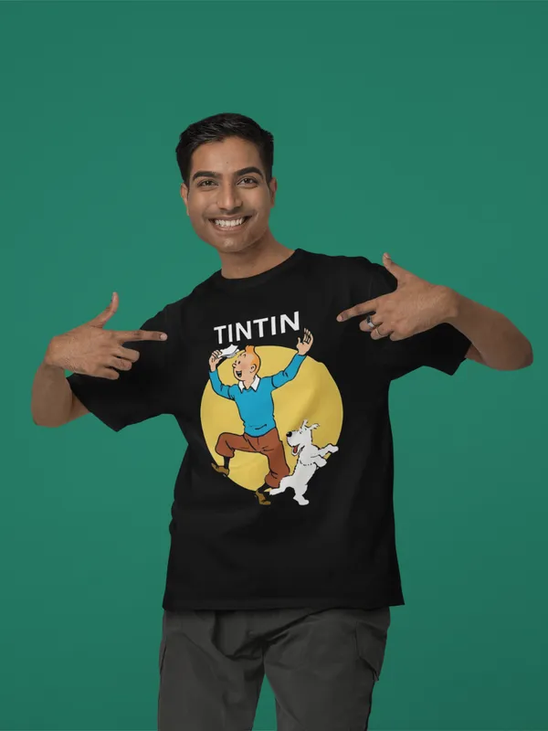 Black_Pure_Cotton_Oversized_Drop_Shoulder_Unisex_T-shirt_With_240_GSM_(Tintin)