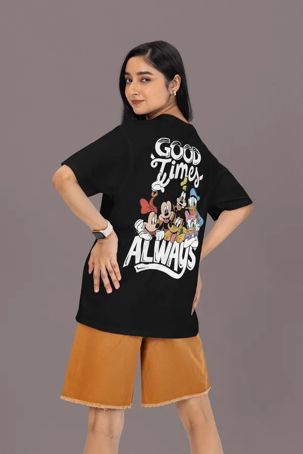 Black_Pure_Cotton_Oversized_Drop_Shoulder_Unisex_T-shirt_With_240_GSM_(Good_Vibes_Mickey_Mouse_Friends)