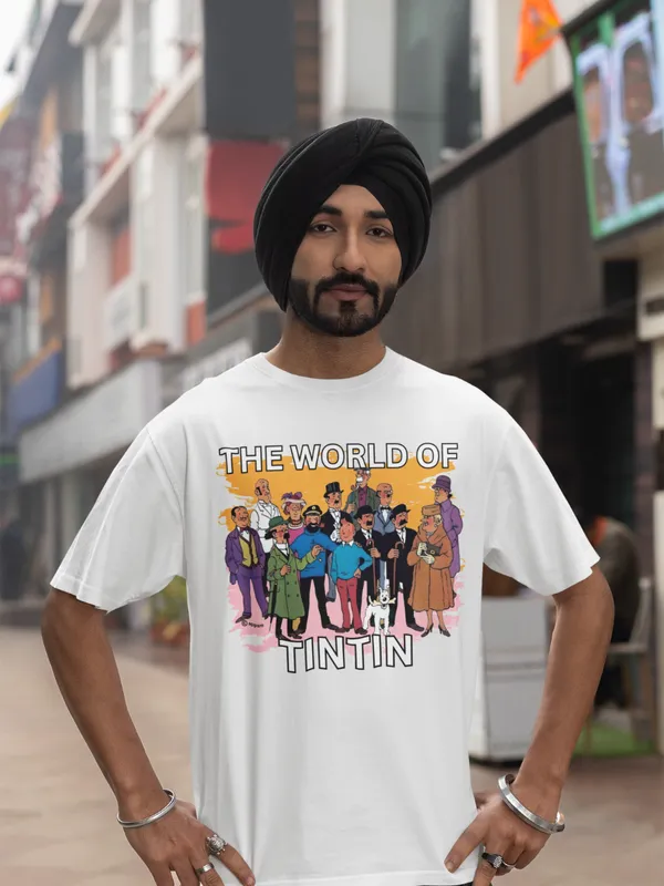 Off_White_Pure_Cotton_Oversized_Drop_Shoulder_Unisex_T-shirt_With_240_GSM_(World_Of_Tintin)