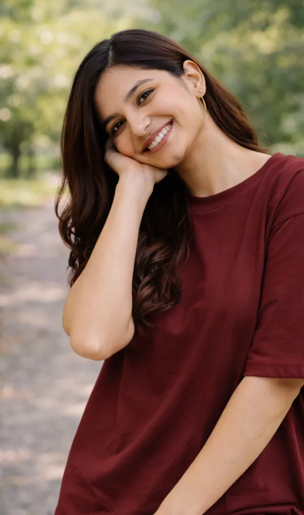 Solid_Maroon_Colour_Pure_Cotton_Oversized_Drop_Shoulder_Unisex_240_GSM_T-shirt