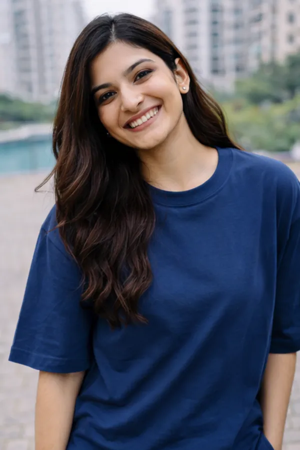 Solid_Navy_Colour_Pure_Cotton_Oversized_Drop_Shoulder_Unisex_240_GSM_T-shirt