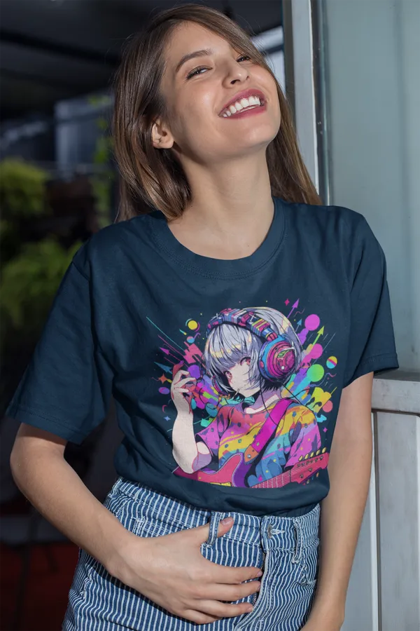 Darkest_Blue_Cotton_Oversized_Drop_Shoulder_Unisex_T-shirt_With_240_GSM_(Anime_Headphone)