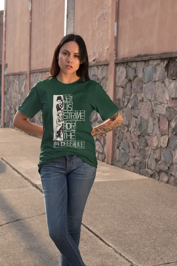 Forest_Green_Pure_Cotton_Oversized_Drop_Shoulder_Unisex_T-shirt_With_240_GSM_(Charlie_Chaplin)