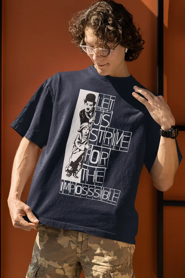 Darkest_Blue_Pure_Cotton_Oversized_Drop_Shoulder_Unisex_T-shirt_With_240_GSM_(Charlie_Chaplin)