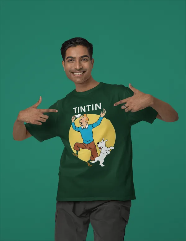 Forest_Green_Pure_Cotton_Oversized_Drop_Shoulder_Unisex_T-shirt_With_240_GSM_(Tintin)