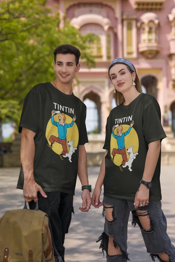 Forest_Green_Pure_Cotton_Oversized_Drop_Shoulder_Unisex_T-shirt_With_240_GSM_(Tintin)