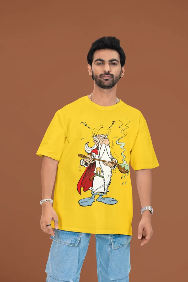 Mustard_Pure_Cotton_Oversized_Drop_Shoulder_Men_T-shirt_With_240_GSM_(Getafix_Asterix)