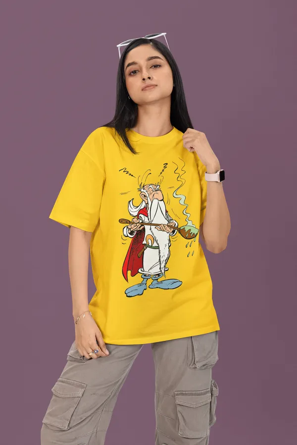 Mustard_Pure_Cotton_Oversized_Drop_Shoulder_Women_T-shirt_With_240_GSM_(Getafix_Asterix)