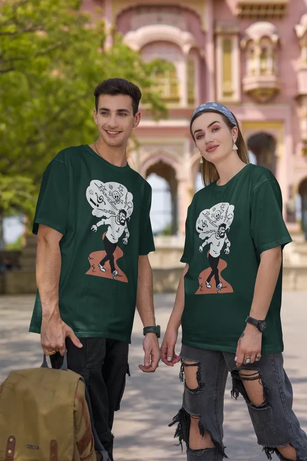 Forest_Green_Pure_Cotton_Oversized_Drop_Shoulder_Unisex_T-shirt_With_240_GSM_(Haddock)