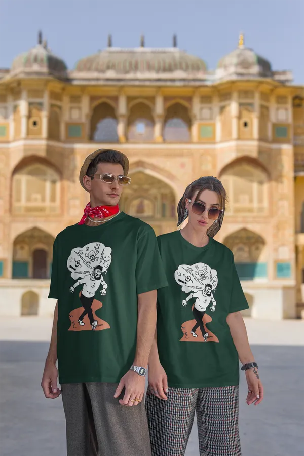 Forest_Green_Pure_Cotton_Oversized_Drop_Shoulder_Unisex_T-shirt_With_240_GSM_(Haddock)