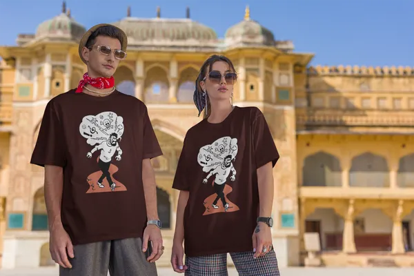 Maroon_Pure_Cotton_Oversized_Drop_Shoulder_Unisex_T-shirt_With_240_GSM_(Haddock)