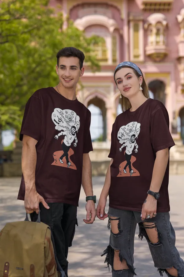 Maroon_Pure_Cotton_Oversized_Drop_Shoulder_Unisex_T-shirt_With_240_GSM_(Haddock)